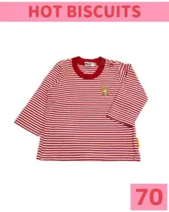 HOTBISCUITS/ホットビスケッツ ボーダー トップス size70 赤