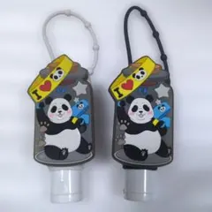 呪術廻戦パンダデザイン シリコンボトルホルダー　白黒2個セット