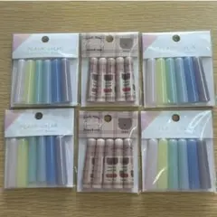 新品未開封 鉛筆キャップ 6袋セット クマ柄 パステルカラー まとめ売り 文房具