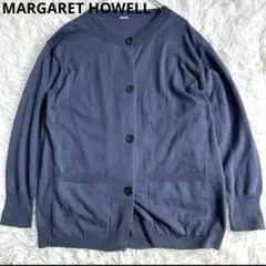 近年モデルMARGARET HOWELL ウールコットン カーディガン グレー系