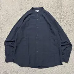 BEAUTY&YOUTH リネン レーヨン バンドカラーシャツ XL