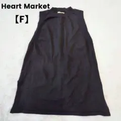 ハートマーケット✨ノースリーブ　ニットチュニック　タートルネック　黒　シンプルのサムネイル