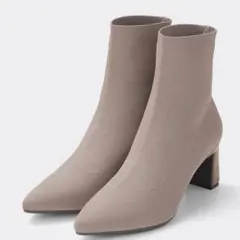 GU ポインテッドニットブーツ　ベージュ　22.5cm Sサイズ