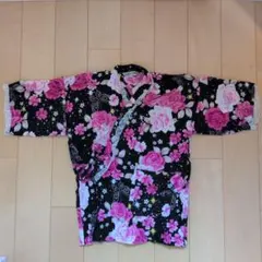 花柄浴衣　トップスとショートパンツセット　130センチ