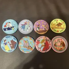 新品未使用　ディズニー　刺繍缶バッジ8個セット　アナと雪の女王　ラプンツェル