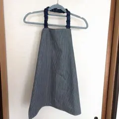 薄手ヒッコリーデニム　キッズエプロン 120サイズ ×三角巾セット