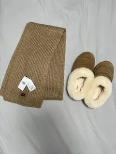 UGG アグ ムートン　厚底 TAZZLITA チェスナット　マフラー　正規品