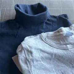 プチバトーキッズ長袖肌着140cm２枚セット