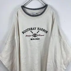 USA製 90s esy タオル地 スウェット 刺繍