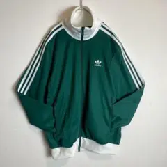 【人気カラー】adidasジャージ　ベッケンバウアー　好配色　グリーン　緑　XL