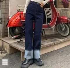 ロールアップデニムパンツ