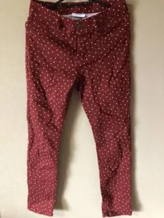 ローリーズファーム　ドット柄　赤　レギンス　スキニー