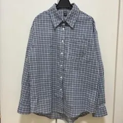 チェックシャツ　青のサムネイル