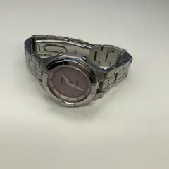 CASIO カシオ　電波ソーラー　レディース腕時計　ピンク　シルバー　中古品