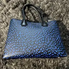 MICHAEL KORS 青と黒のトートバッグ
