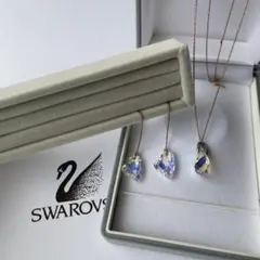 Swarovski クリスタル ネックレス イヤリング セット