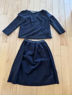 NATURAL BEAUTY セットアップ 36 ネイビー