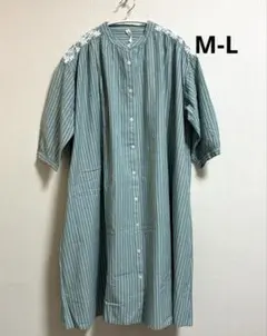 ロングチュニック　綿素材　cloud nine M-L グリーンのサムネイル