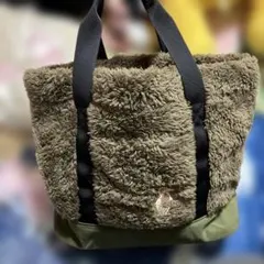 CHUMS ボアトートバッグ オリーブ/ブラウン