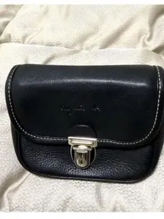 【美品】アニエスベー ボヤージュ レザー ウエストポーチ ベルトバッグ ブラック