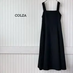 コルザ ジャンスカ バックリボン レースアップ スクエアネック フレア 美品