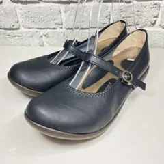 【美品】Re:getA ローヒール ストラップパンプス 黒 コンフォート M