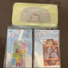 セガ ラッキーくじ おさるのジョージ E賞ポーチF賞 ラゲッジタグ2点セット