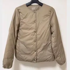 無印良品〈レディースL〉軽量ポケッタブルダウンジャケット ベージュ／ブラウン