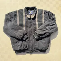 90's archive velor design blouson black