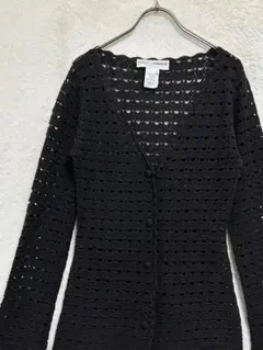 【美品】秋冬物 Dolce & Gabbana レース編み カーディガン コゲ茶