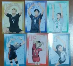 ハイキュー!!　アニメイト購入特典　イラストカード6枚セット