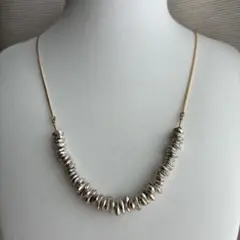 PAPILLONNER ロングネックレス ゴールド シルバーカラー　#4381のサムネイル