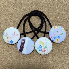 くるみボタンのヘアゴム 310