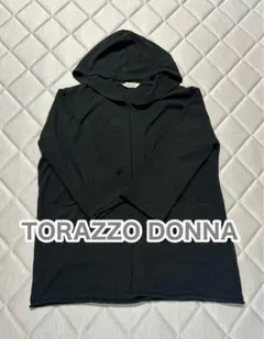 TORAZZO DONNA トラッツォドンナ七部袖カーディガン 黒