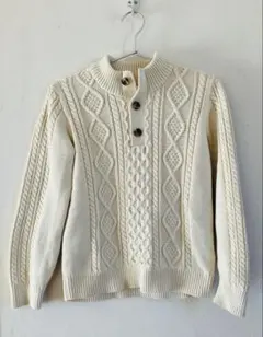 GAP KIDS アイボリー ケーブルニットセーター L