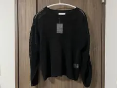 メッシュセーター　ブラック　　サマーニット　長袖　レディース　GU UNIQLO