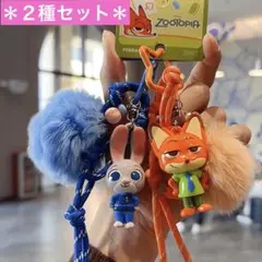 ＊新品＊ズートピア　キーホルダーストラップ　ニック　ジュディ　カラビナ付き