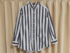 Ralph Lauren 厚手 コットン ボタンダウン ストライプ長袖シャツ