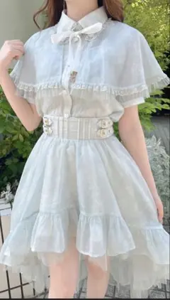 pinkhouse ピンクハウス ダイヤチュチュチュール使いブラウス 白