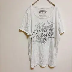 BONJOVI リビン・オン・プレイヤー Tシャツ M ホワイト