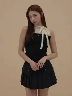 トップス andmary Amy ribbon tops ivoly ANDMARY】Amy ribbon tops