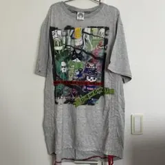 ScoLar 半袖Tシャツ グレー 猫柄 総柄のサムネイル