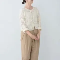 URBAN RESEARCH クロシェライクリボンカーディガン