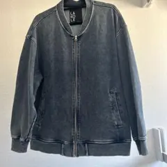 ラコレ　メンズ　デニム風スウェットブルゾン　上着　Mサイズ