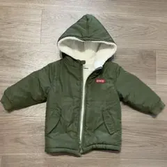 EDWIN フード付きオリーブグリーンコート 95cm