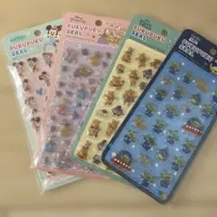 24時間以内に発送　ディズニー ぷくぷくシール 4枚セット