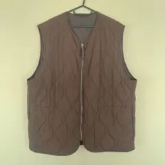 GU ブラウン キルティングベスト XXL