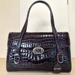 ★超美品★KWANPEN★クロコダイル 本 わに 革★ハンド バッグ★黒 ブラック★腕掛け★シンプル 上品★おしゃれ かっこいい かばん★ 2025年最新kwanpenの人気アイテム - メルカリ