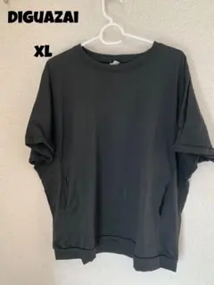 DIGUAZAI XL Tチャツドルマンリーブ半袖レディース無地ポケット付きXL