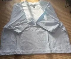 ユニクロ スウェットTシャツ 水色 Lクルーネック 長袖 ライトブルー